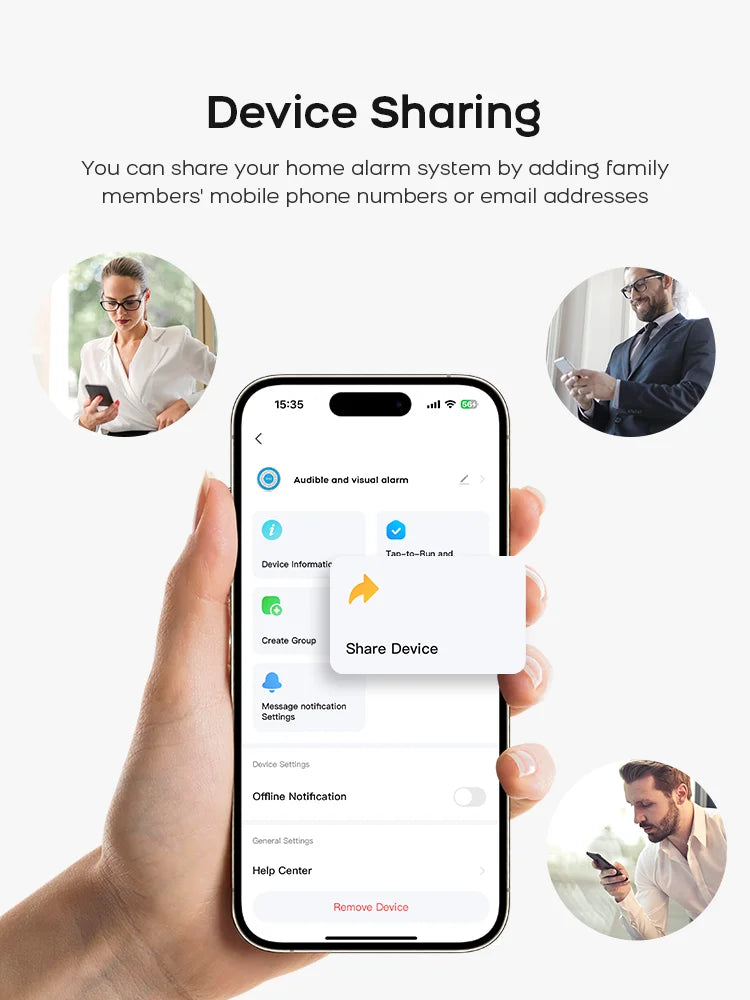 Tuya Smart Life APP Compatible Wireless GSM Alarm System WiFi Burglar Detection Real-Time Alerts for Home Garage Office Shop