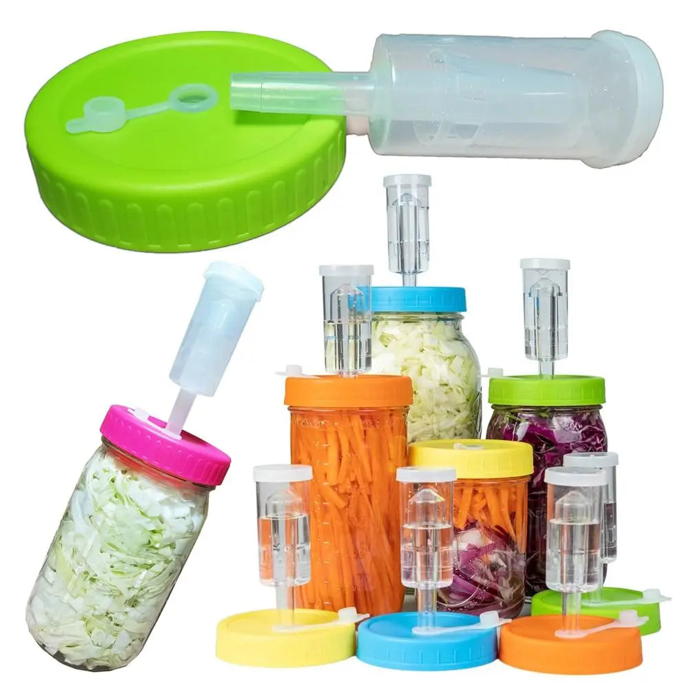 Tamponete de fermentação Tampa de silicone premium para jarro Mason boca larga 86mm válvula de exaustão de via única cobertura de jarro