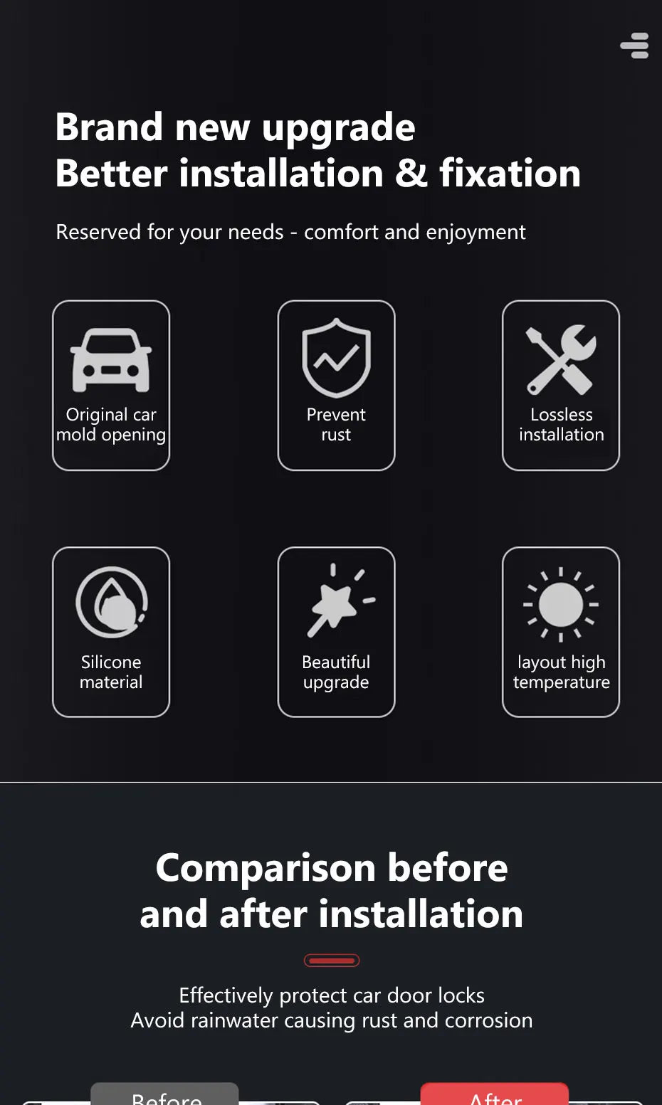 SEAMETAL 4Pcs Car Door Buffer Cushion Waterproof Self-Adhesive Silicone Shockproof Cushion Universal Car Door Shock Absorber