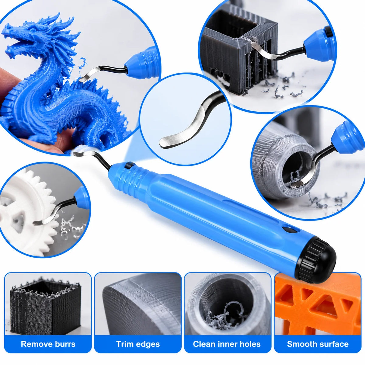 3D Printing Tools, Various Types Tools, Scissors, Cleaning Needles, Tweezers, Pliers, Deburring Kits, Universal 3D Printer Tools