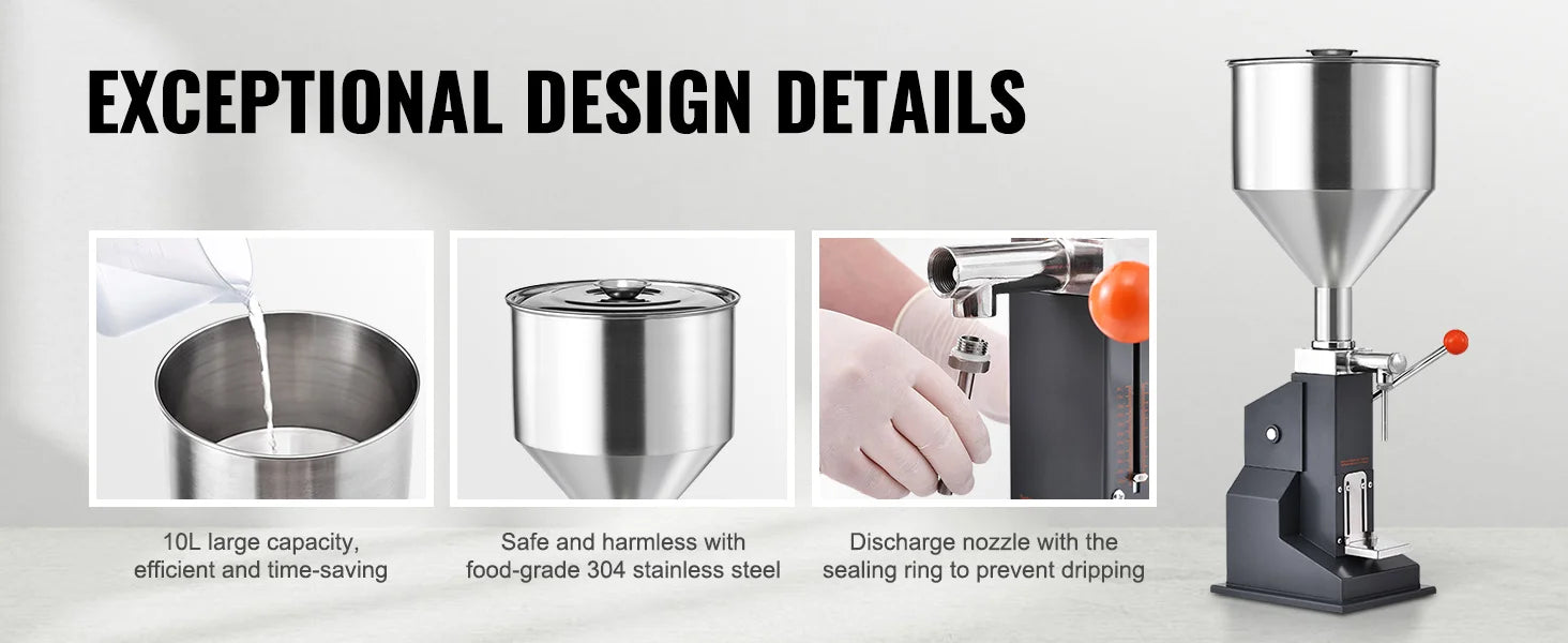 Manual Liquid Filling Machine 5-100ml Adjustable Bottle Filler