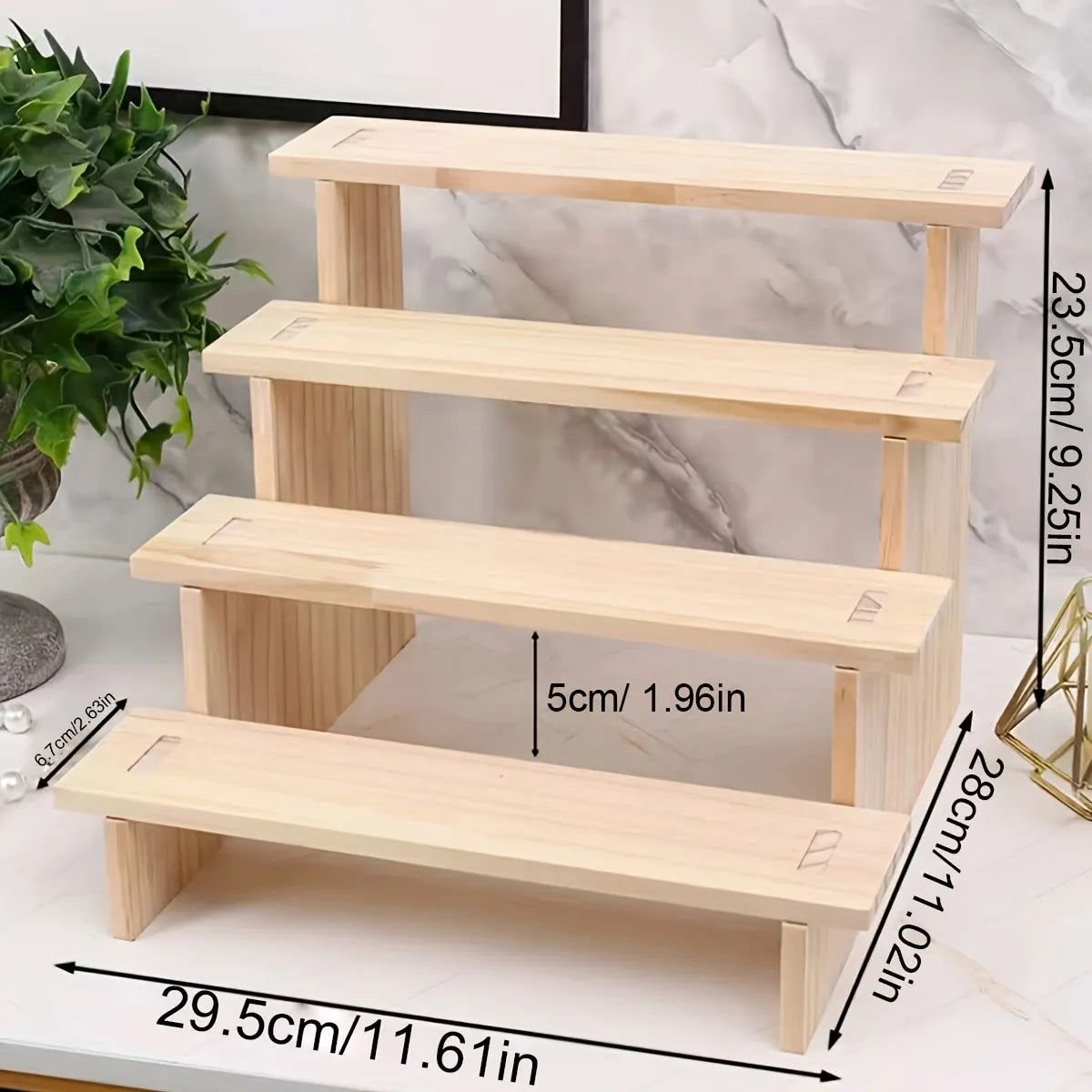 Wooden Tiered Display Stand, Two to Five Levels