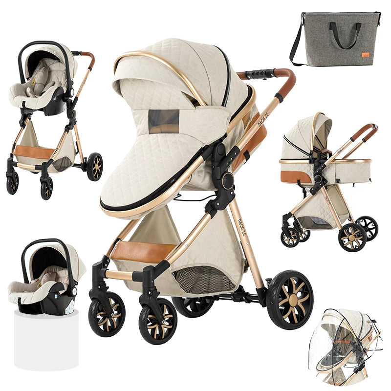 Baby Stroller 3‑in‑1 Lightweight Multifunction Carriage for Newborns