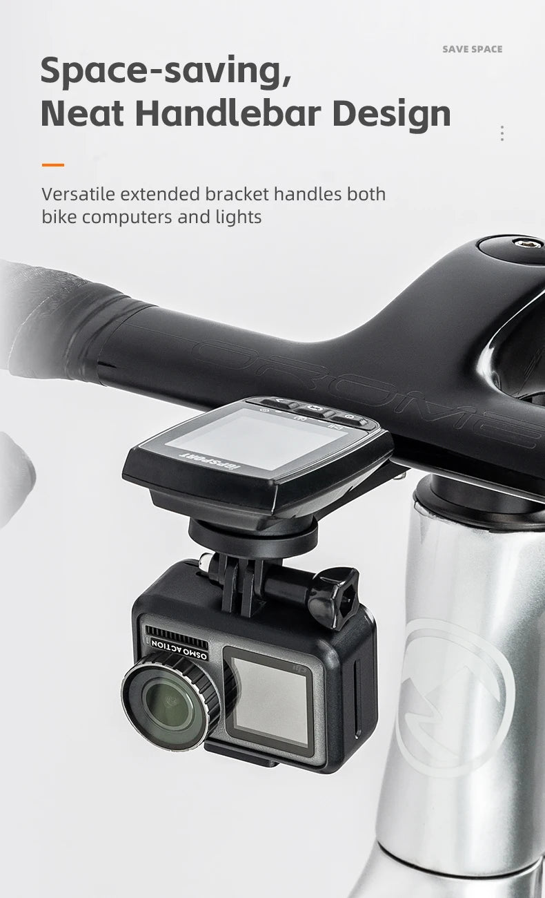 Bike Computer & Front Lamp Mount Bracket for Garmin Bryton