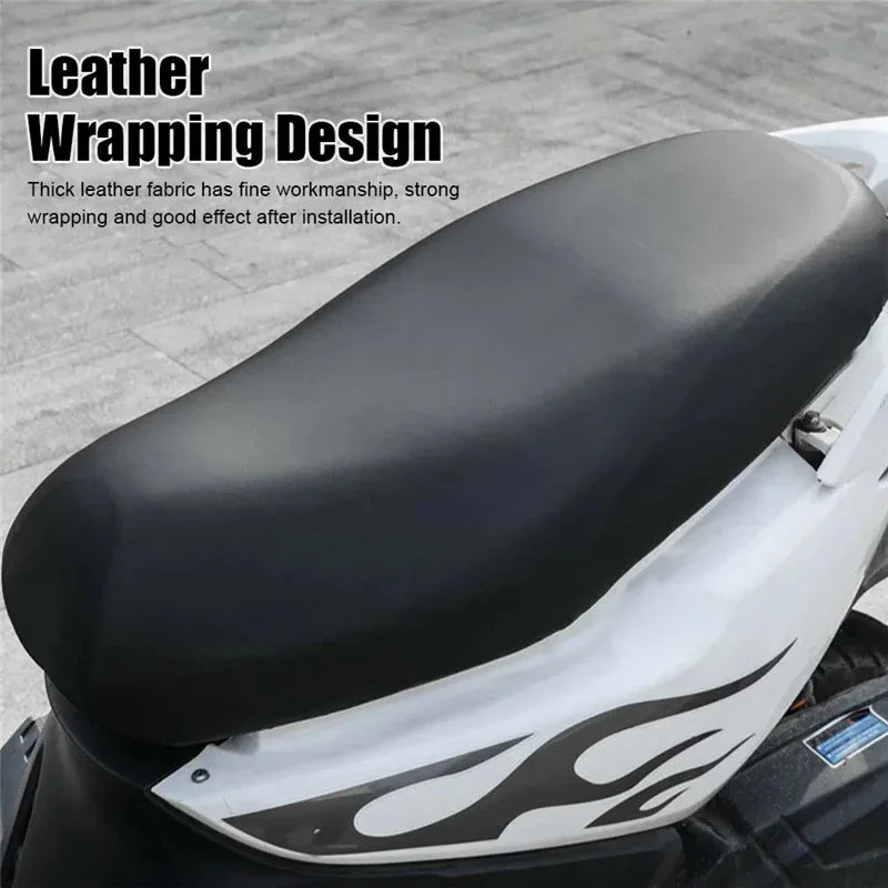 Capa impermeável preta para assento de motociclo, 63 x 34 cm