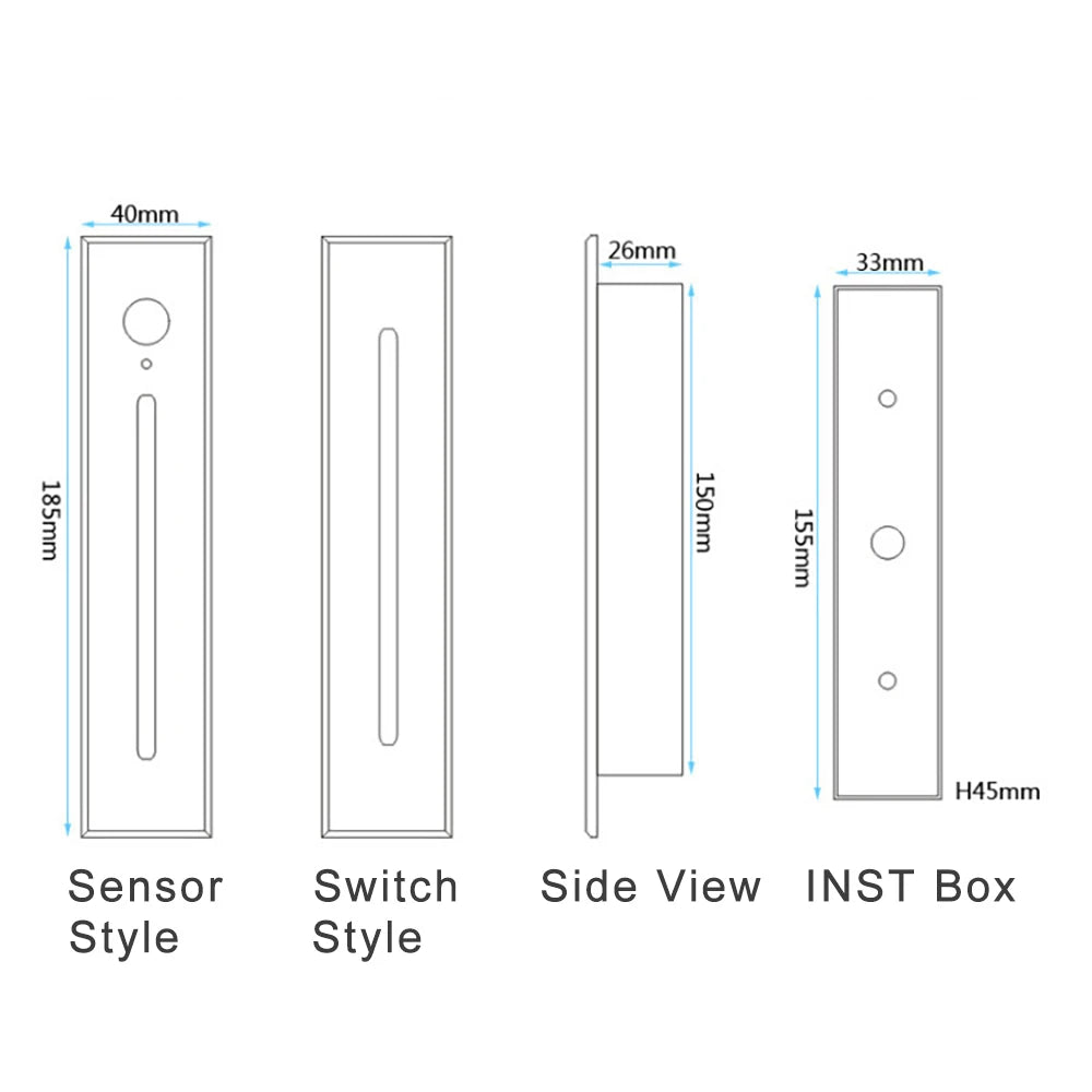 Recessed LED Stair Light - Sensor Options