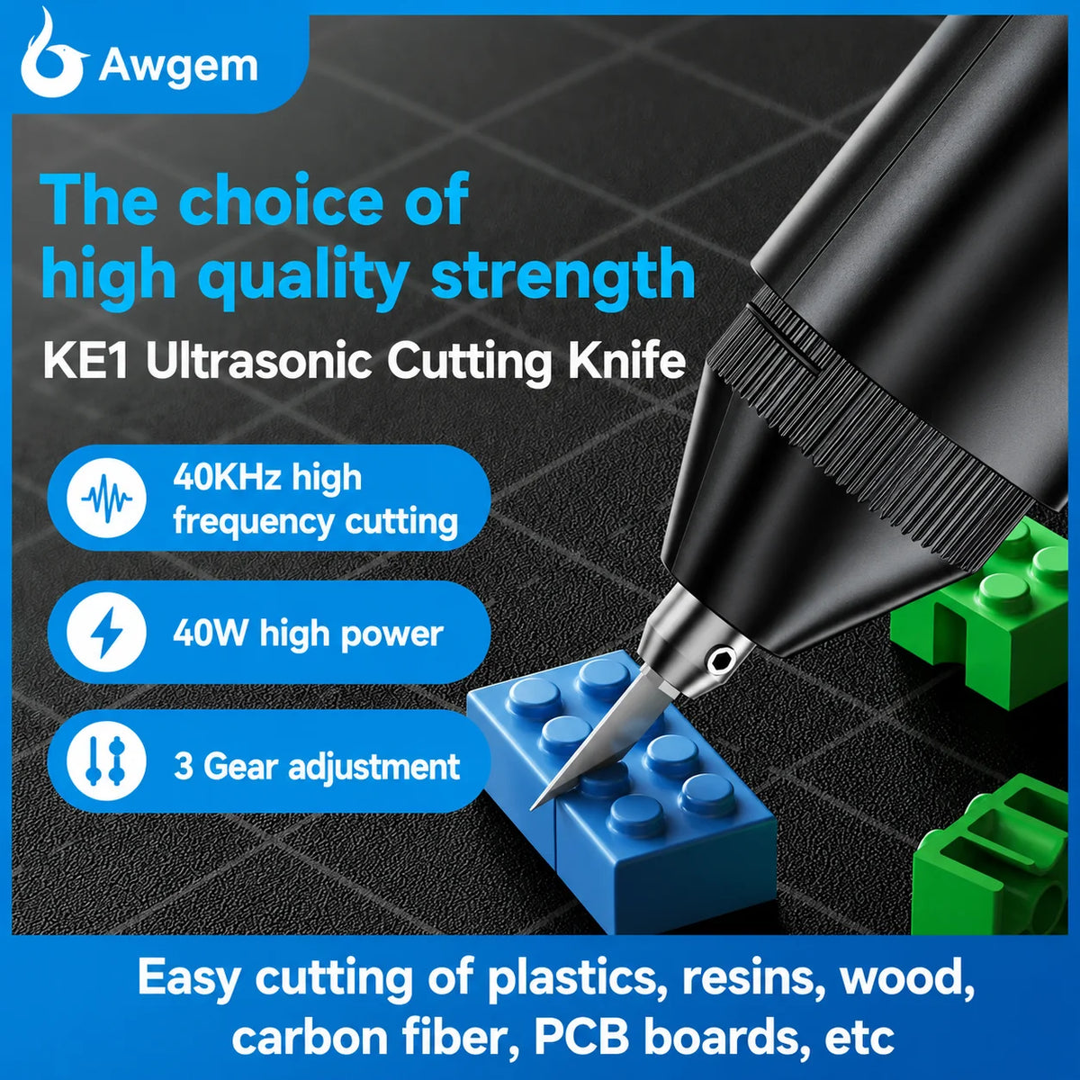40kHz Handheld Ultrasonic Cutter Options