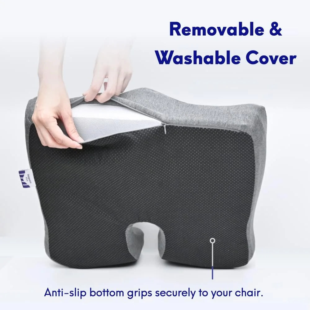Tailbone Sciatica Back Pain Relief Comfort Office Chair Car Seat Cushion Non-Slip Orthopedic Memory Foam Coccyx Cushion