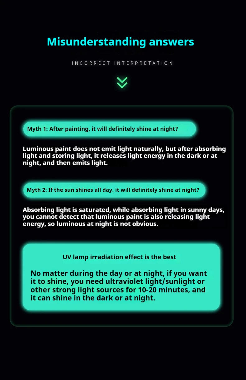 Glow-in-the-dark Pigment 20ml Fluorescent Acrylic Pigment