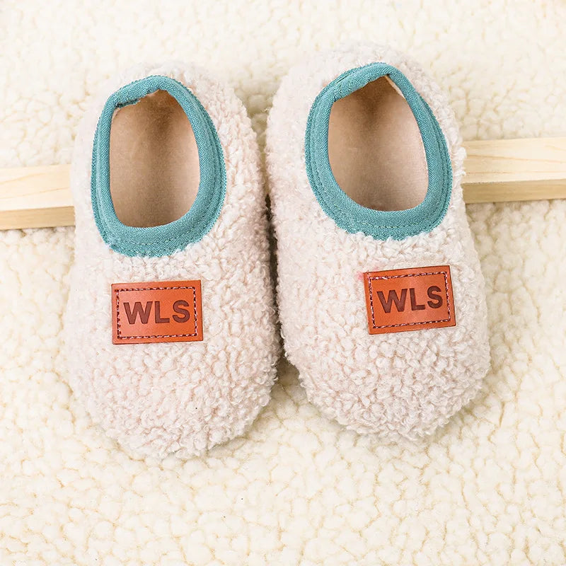 Autumn Winter Baby Slippers with Plush Anti‑Slip Comfort