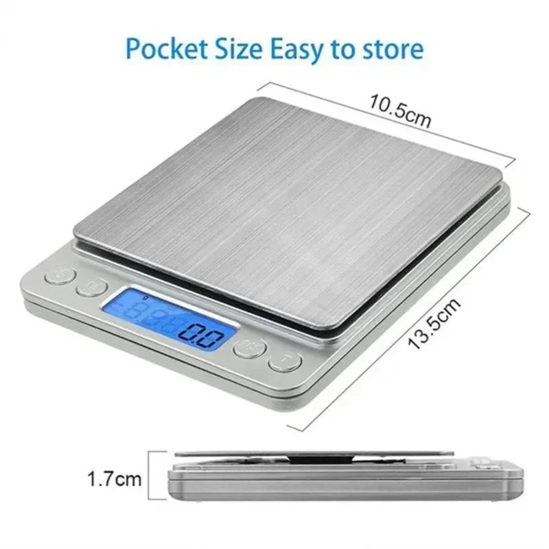 Digitalna kuhinjska tehtnica 3 kg – baterije ali USB