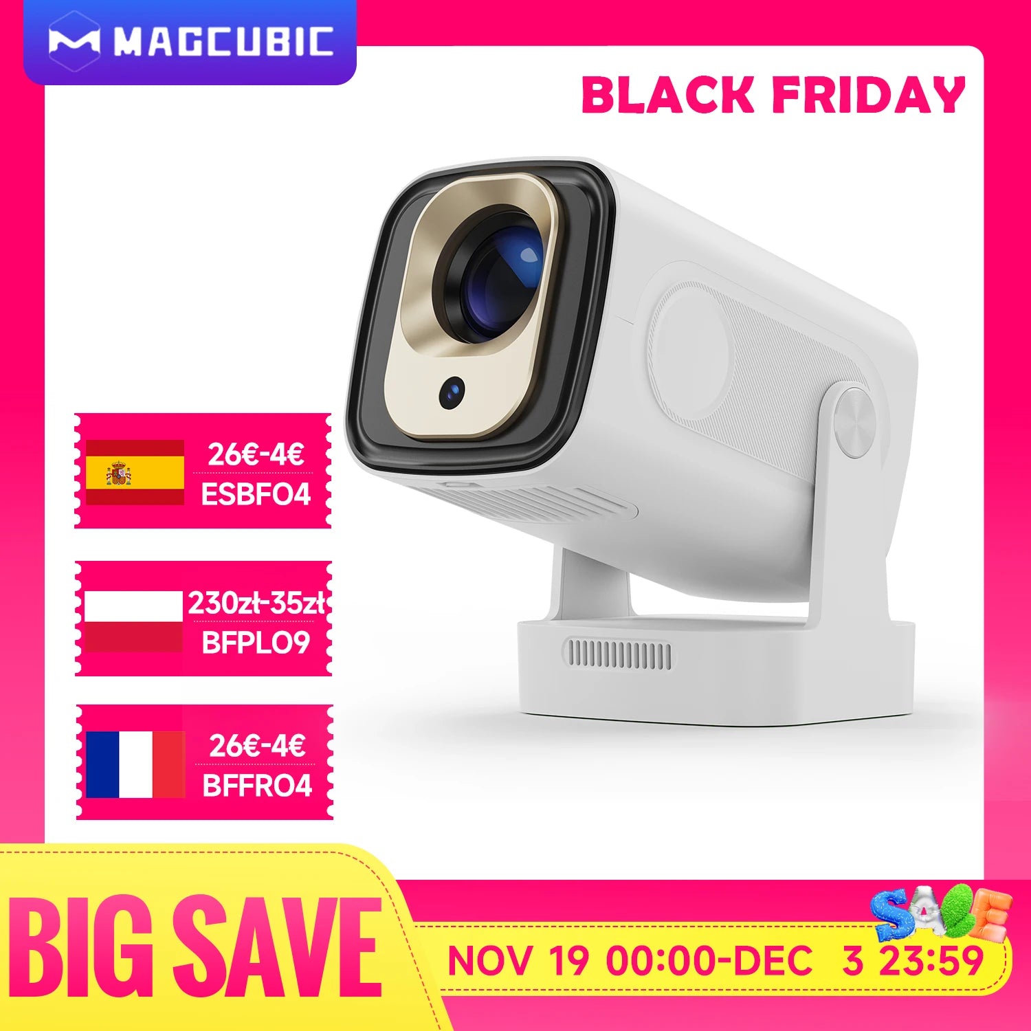 Magcubic HY310 Auto Focus Projector 1080P with 4K Support