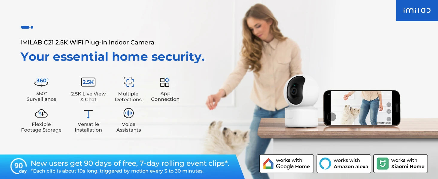 IMILAB C21 2.5K WiFi Indoor Baby Monitor with 360° Tracking