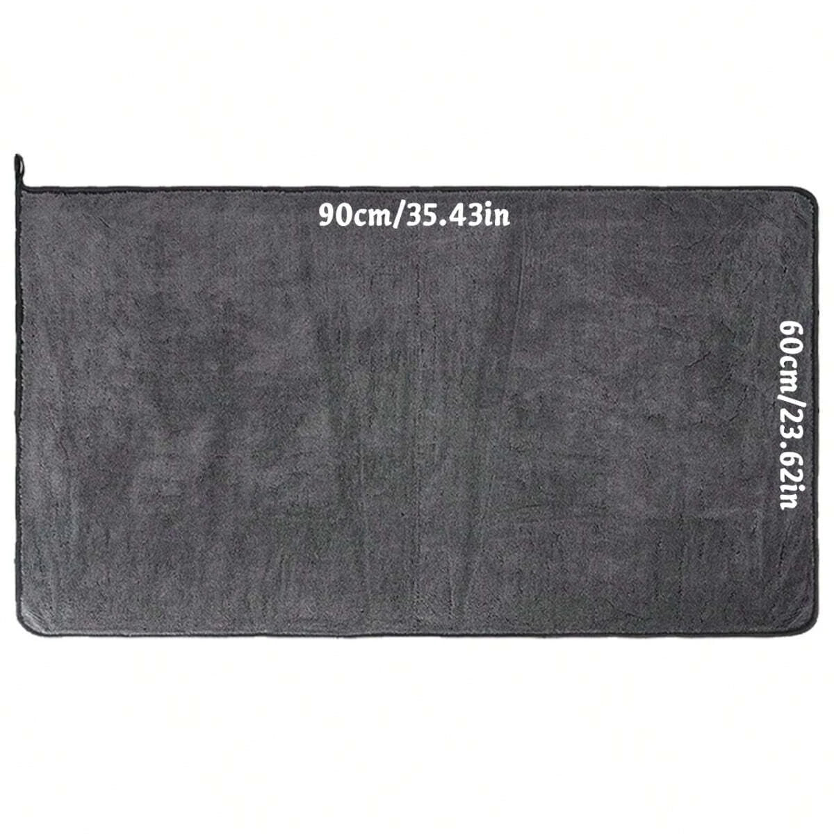 Toalla de microfibra gris oscura para coche, toalla de lavado de coche extra grande y absorbente, paño de limpieza de alta eficiencia