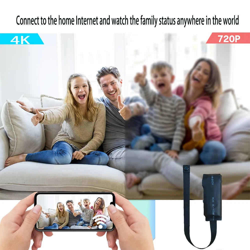 Mini cámara de seguridad WiFi con visualización remota y detección de movimiento