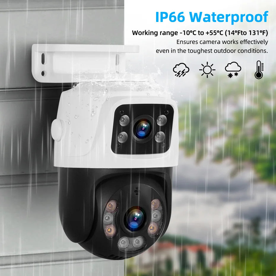 Outdoor 6MP PTZ PoE IP Camera with Human Detection