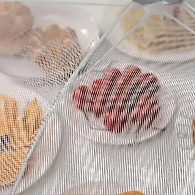 Matdeksel, grønnsaksdeksel, sammenleggbart trekk til spisebord, fluedeksel til ris, støvtrekk til hjemmet, paraply, firkantet sommermodell