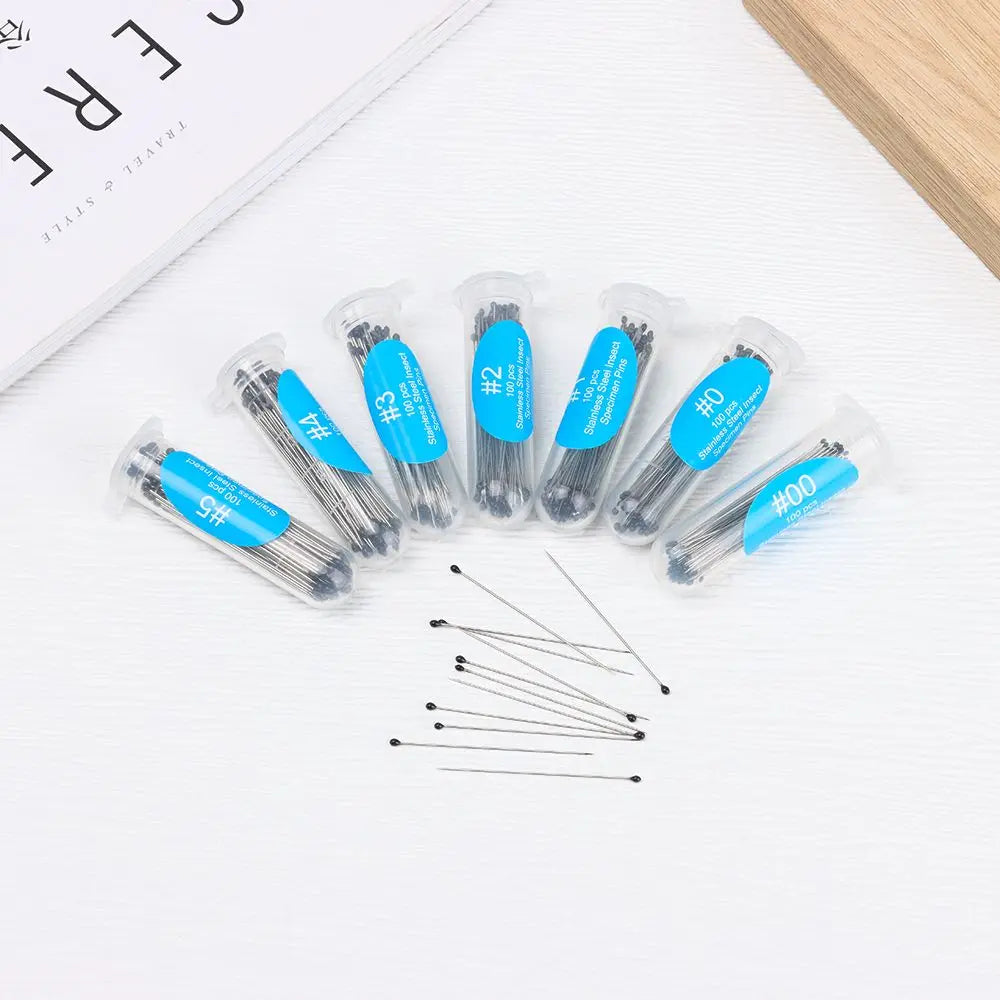 Stainless Steel Insect Specimen Pins - 100 Pieces