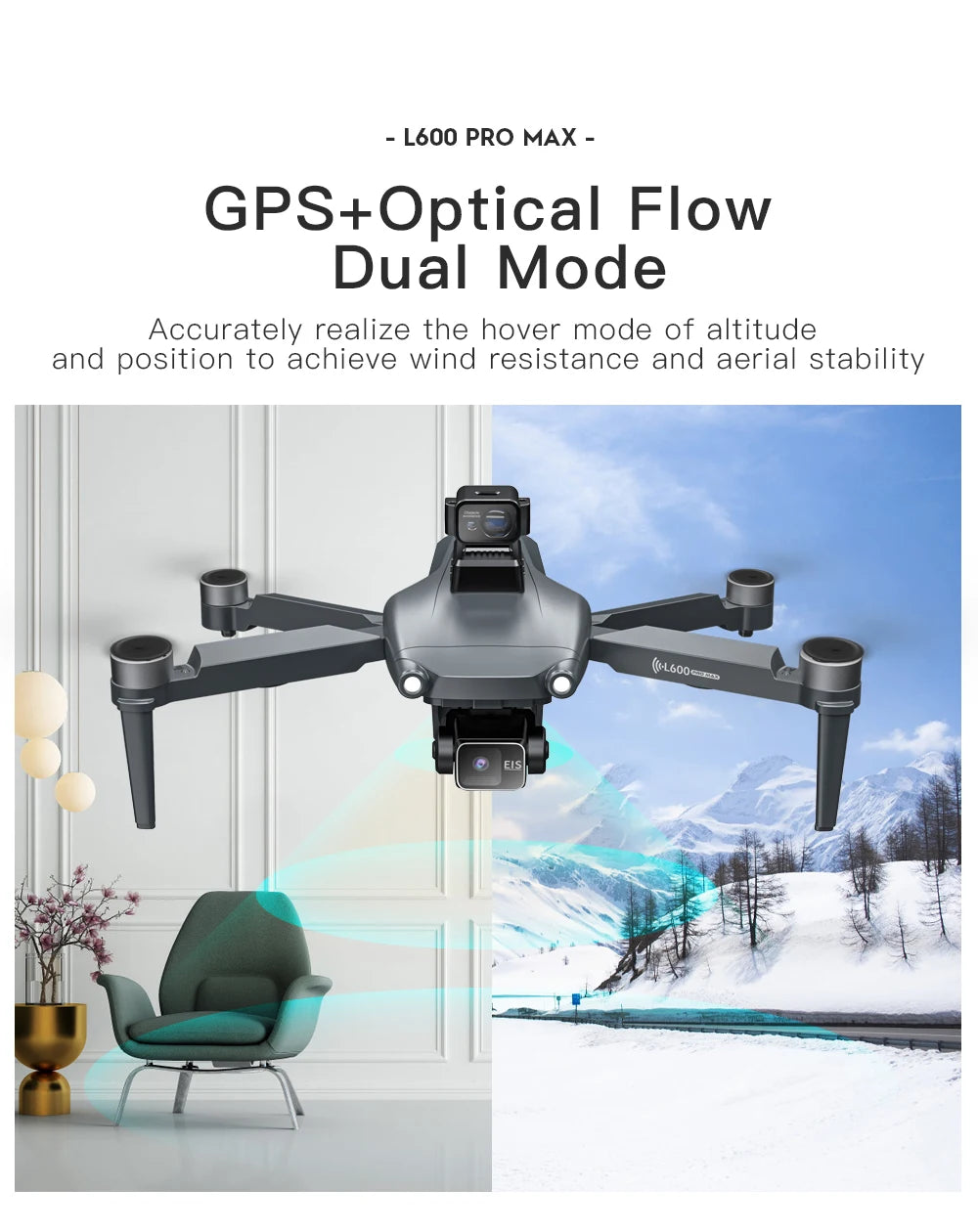 New L600 PRO MAX/PRO GPS Drone 5KM 4K Professional HD Dual Camera 3-Axis Gimbal 360° Obstacle Avoidance Brushless Quadcopter Toy