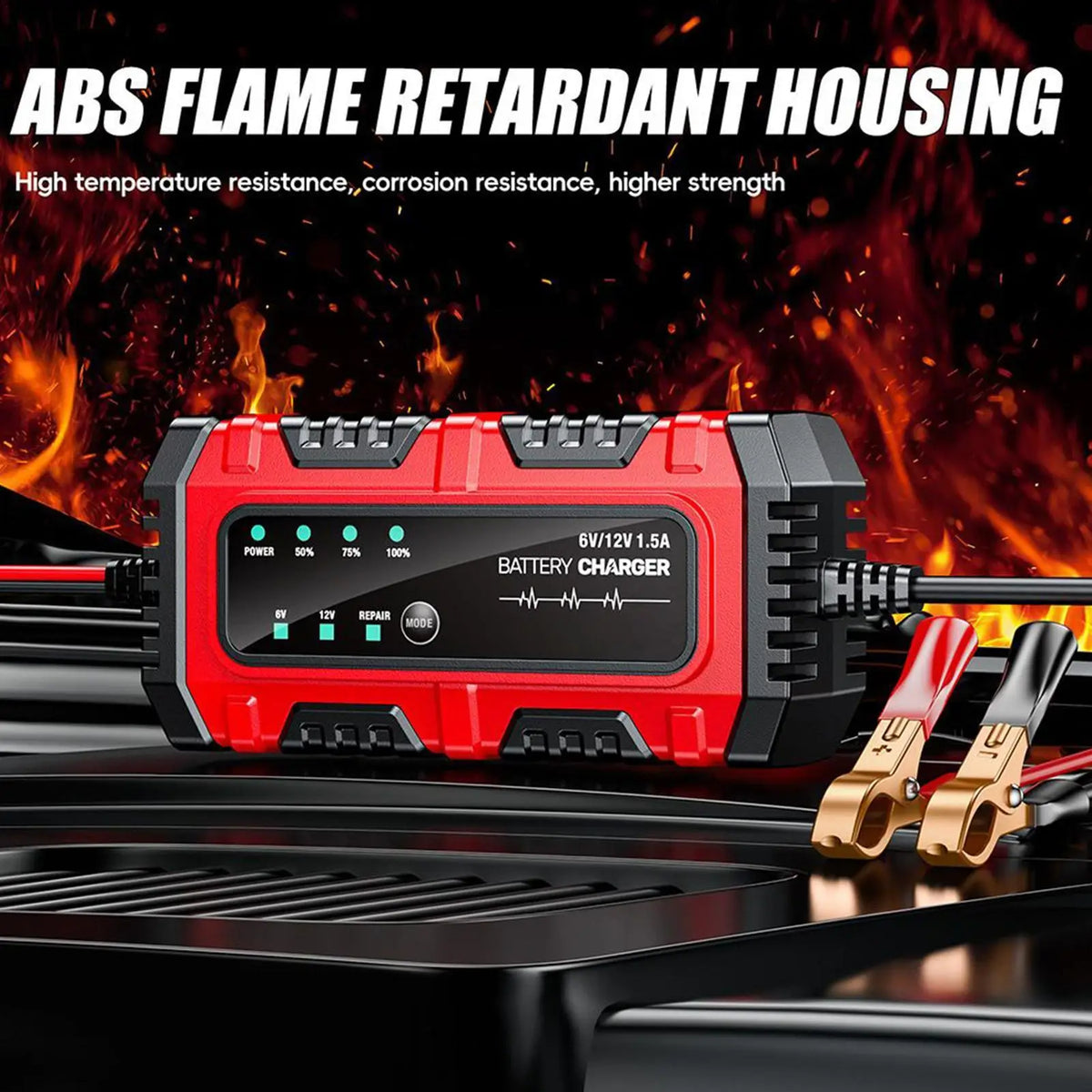 6V/12V Lead-Acid Battery Charger, EU/US Options