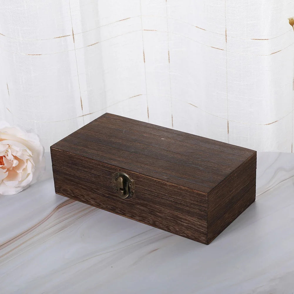Wooden Storage Box with Clasp, 20 x 10 x 6cm