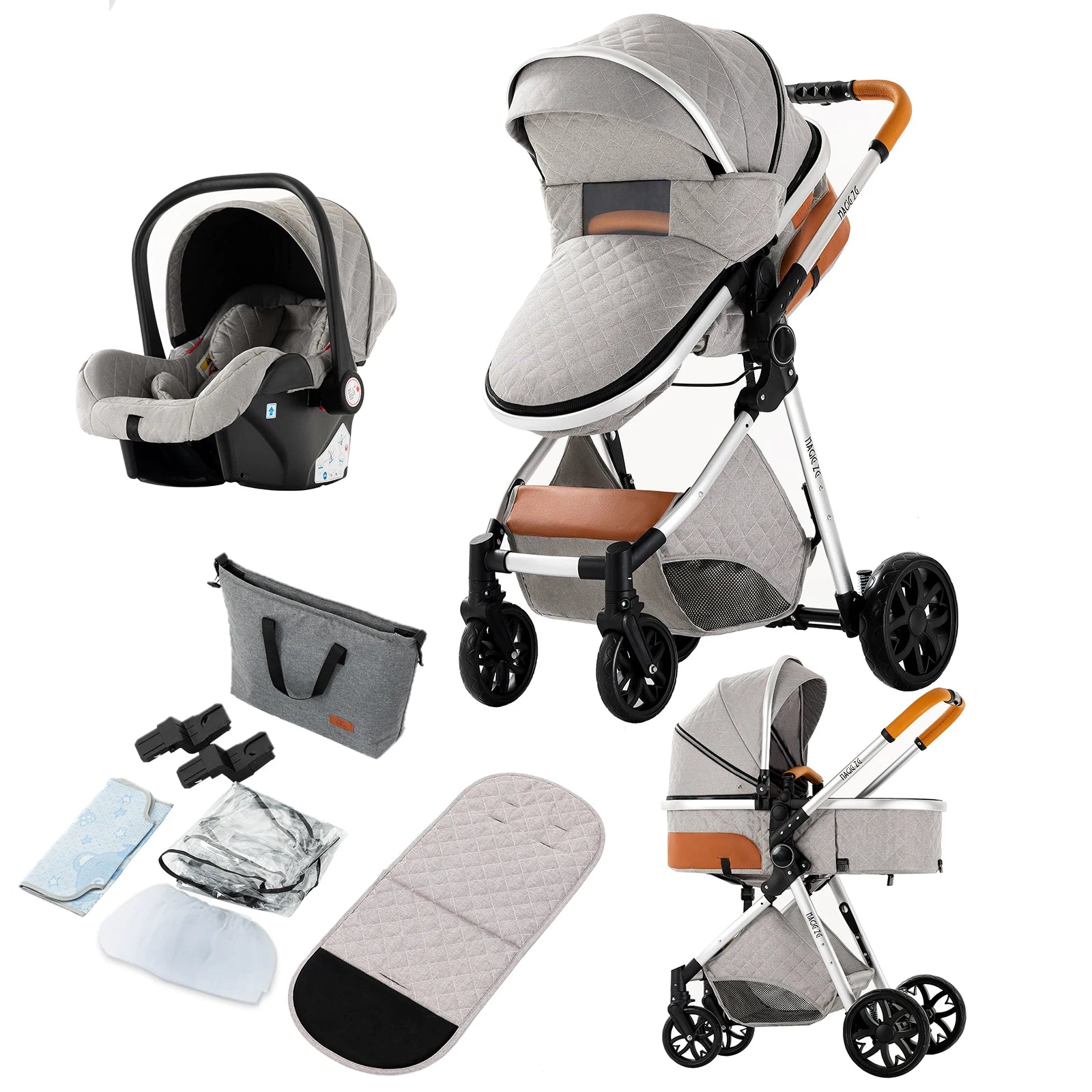 Lightweight Stroller 3‑in‑1 High‑Landscape Baby Stroller
