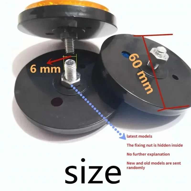 Round Screw-Mount Reflectors, 60 mm, 2 Pack