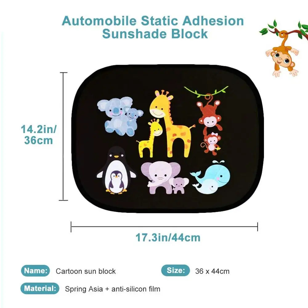 Cartoon Static-Cling Car Window Shade – Single or Pair