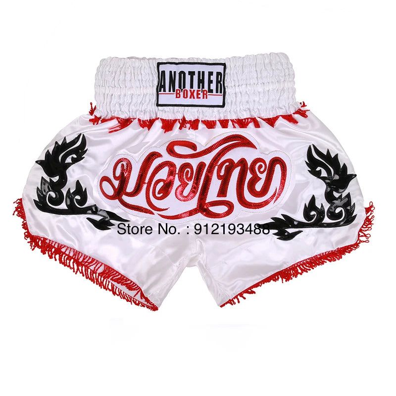 Muay Thai Shorts 2024 New Boxing Shorts Women Men Child Embroidery Kickboxing Training Pants Sanda Martial Arts Fight Equipment