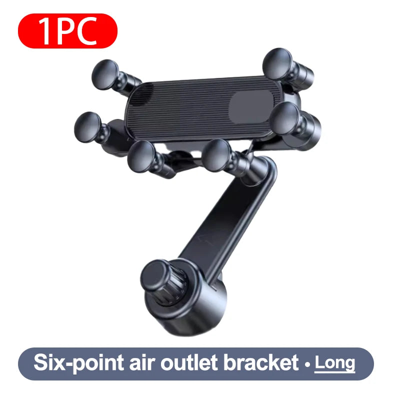 SEAMETAL Air Vent Car Phone Holder 6-Joint 360-Degree Gravity Phone Mount Stable Hook Cellphone Stand Universal for 4.7-7 inch