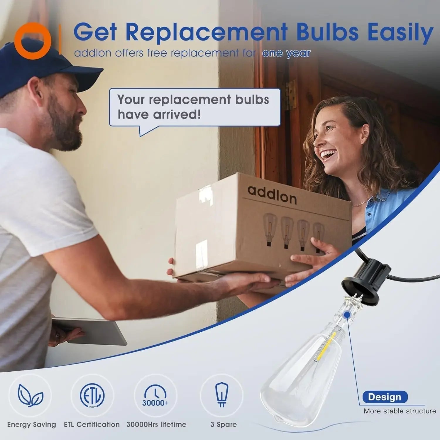 Luci a stringa LED da esterno impermeabili da 150 piedi per patio