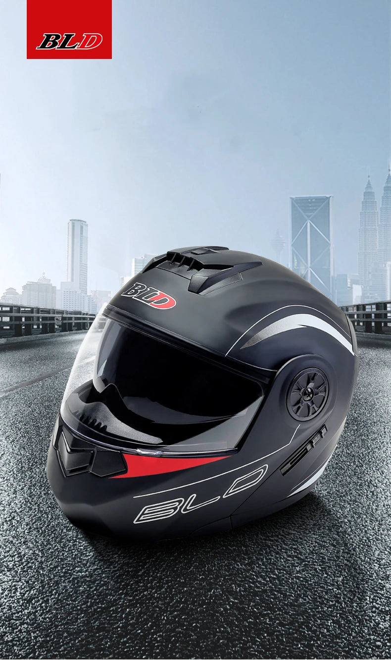 Binoclu/Bizant dual pentru bărbați/femei, cască de Moto, motocros, modular, Flip Up, personalizată, Cască integrală