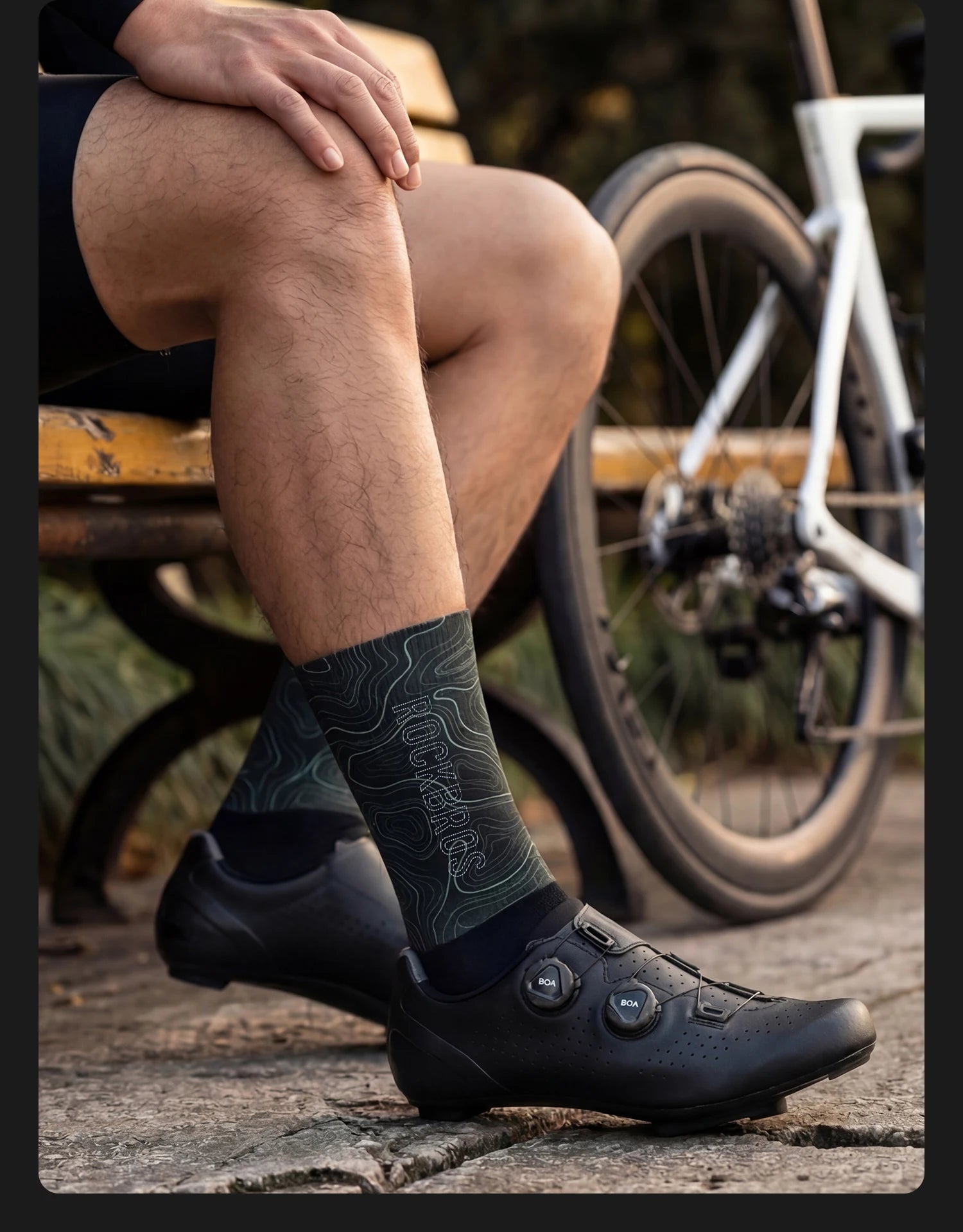 Compression Cycling Socks Knee-High Non-Slip Sports Performance Socks