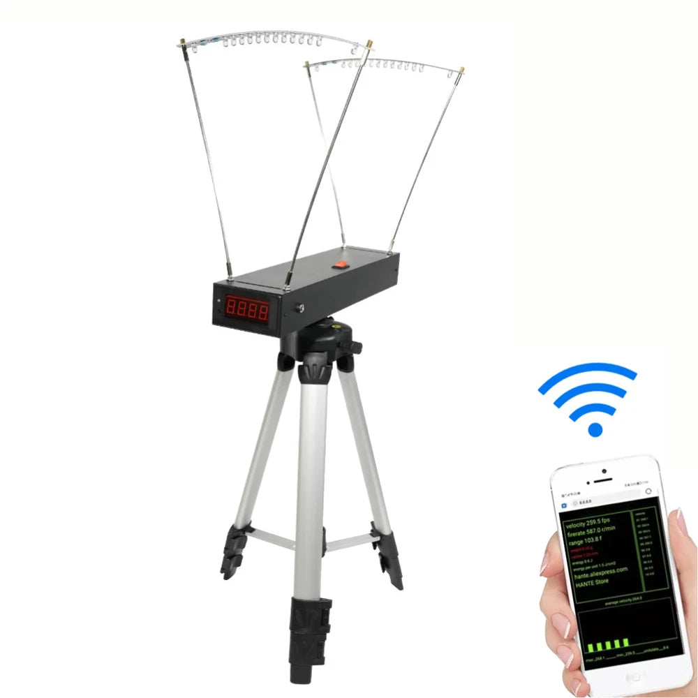 High Precision Chronograph 30-9999 FPS for Shooting Sports with Velocimetry Function for Slingshot and Bow Velocity Measurement
