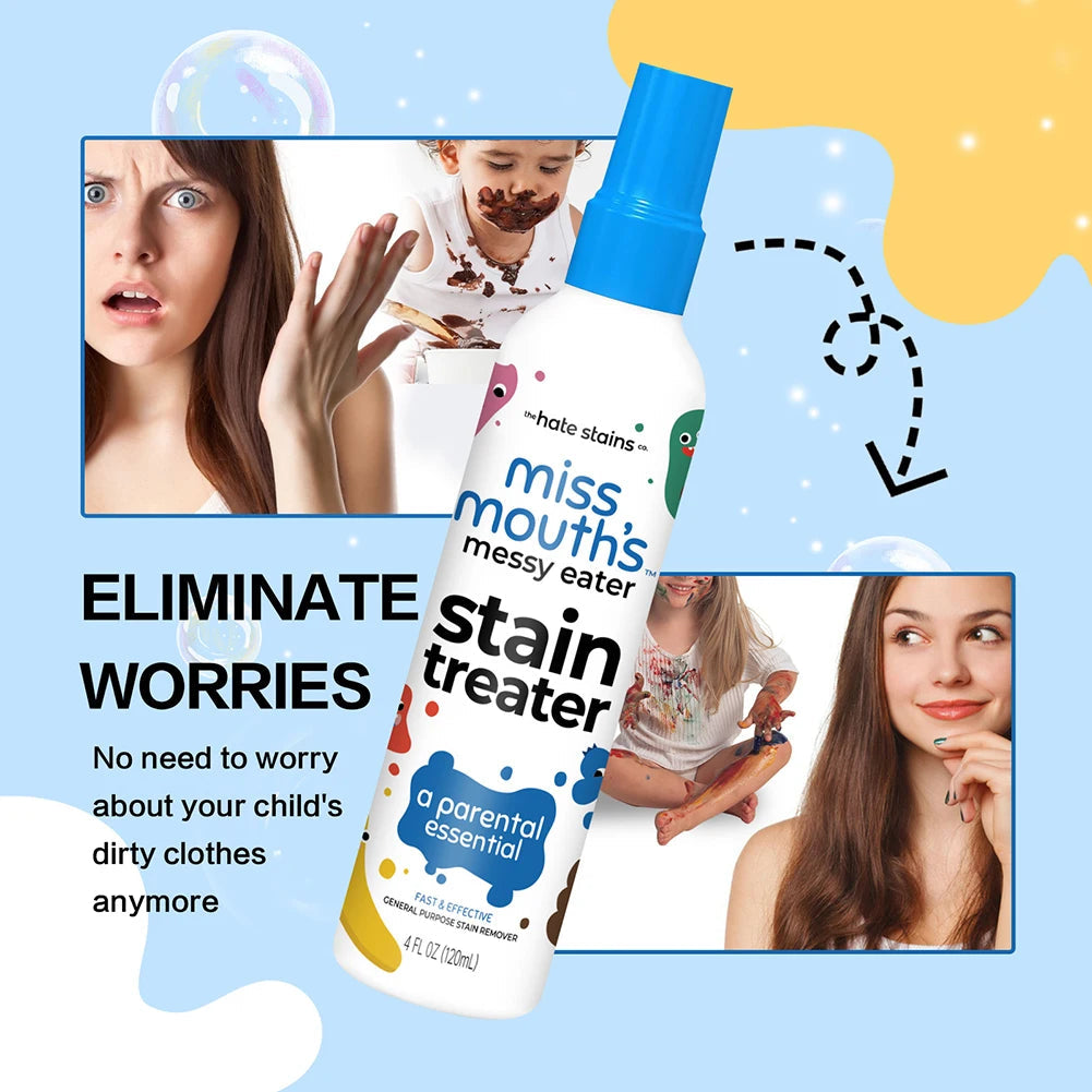 1/2/3pcs Stain Remover for Clothes,120ml Fabric Stain Remover Spray for Carpets,Dust Bleached Decontamination Treater Spray