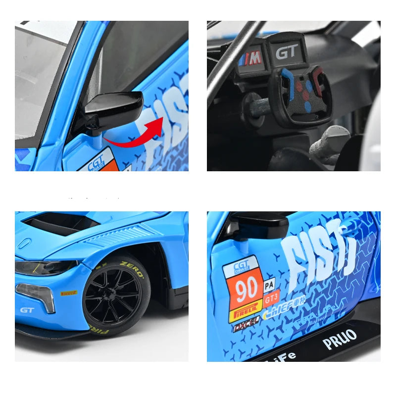 1:24 M4 GT3-modellbil i støpt metall