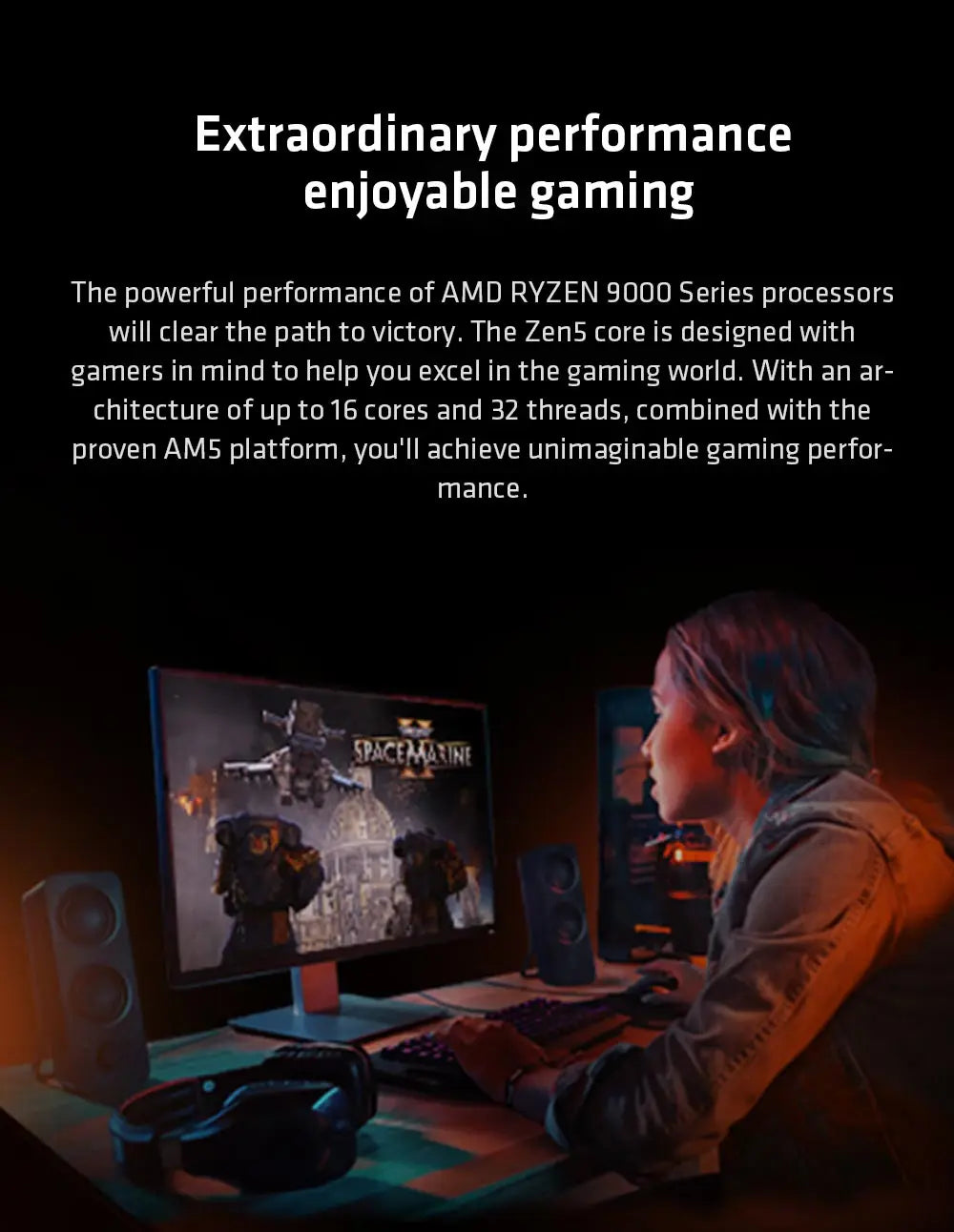 Procesor AMD Ryzen 5 9600X pre stolné počítače na vysoko výkonné hranie hier