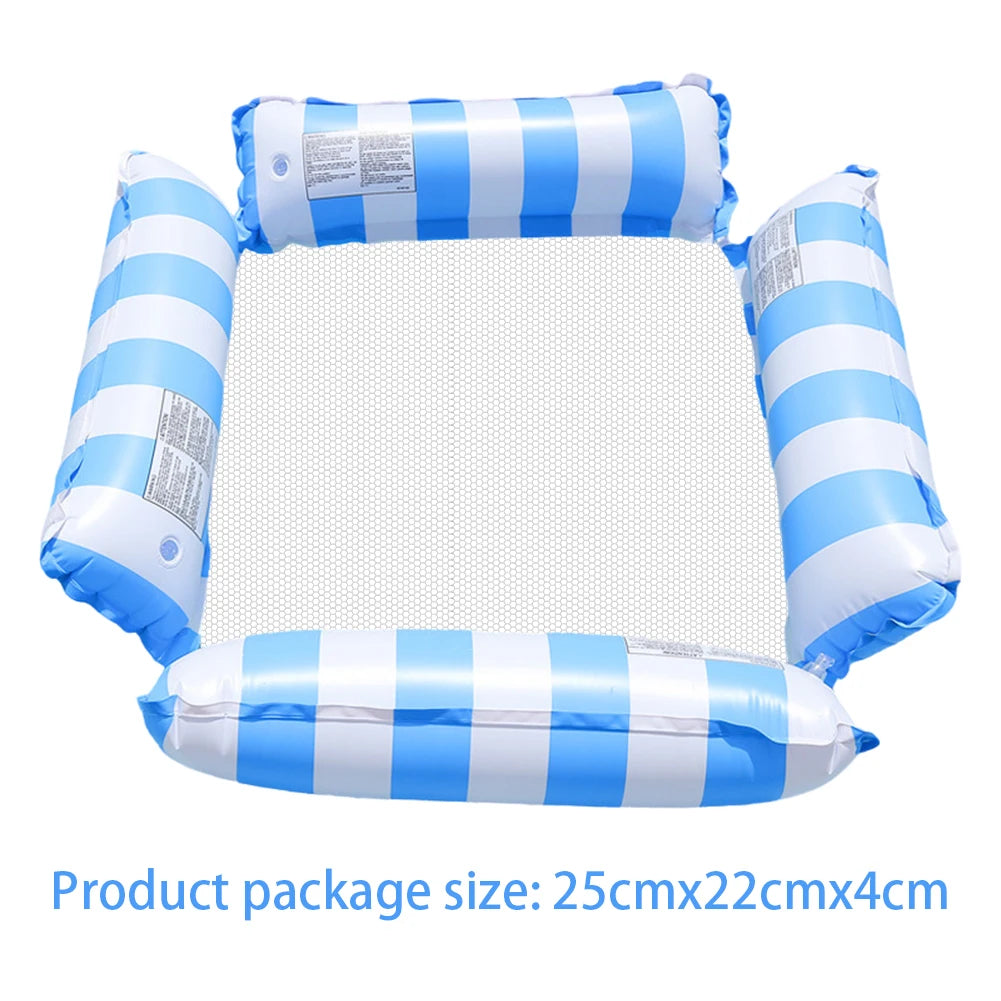 Inflatable Pool Float Lounger Chair with Arm and Backrest
