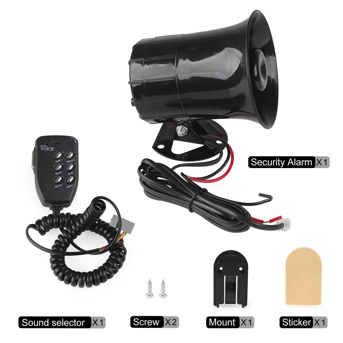 Bocina de seis tonos de 12 V KX-5006 con micrófono
