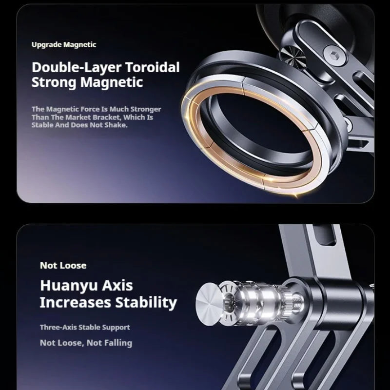 New X93 Magnetic Car Phone Holder 360 degree Rotation Vacuum Adsorption Strong Suction Holder for Mobile Phone Car Bracket