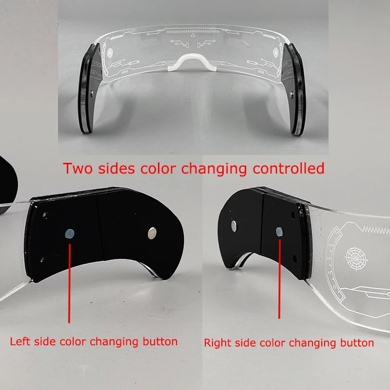 Cool Luminous Colorful LED Light Up Glasses Glowing Neon Light Flashing Party Glasses For Nightclub DJ Dance Party Decor