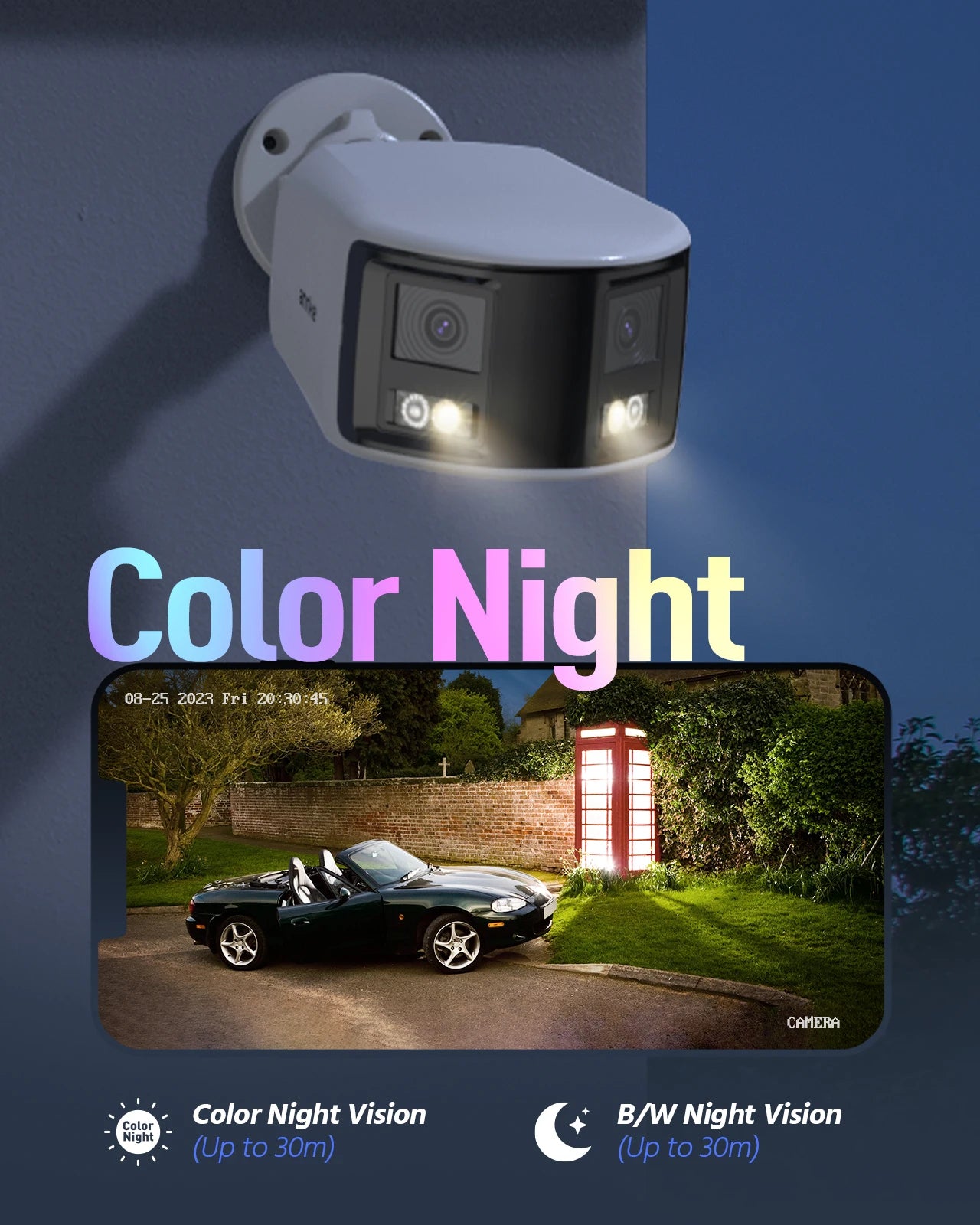 ANNKE 4K 8MP PoE Dual Lens Outdoor Security Camera