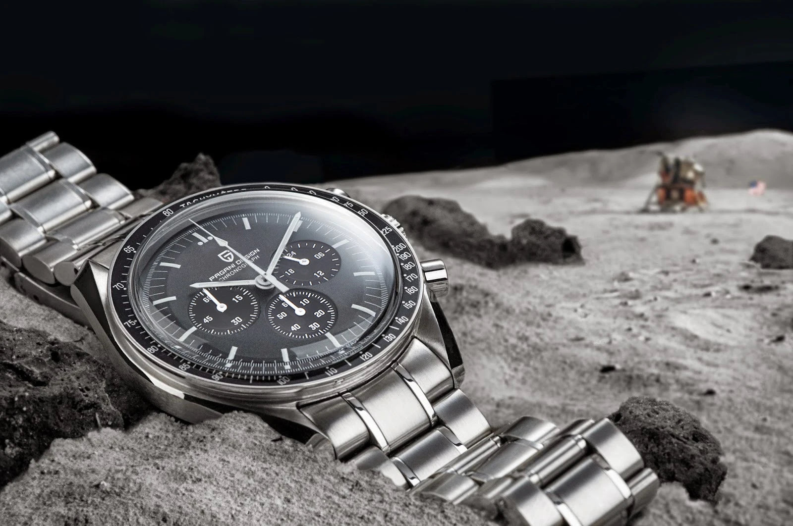 Pagani Design Chronograph Quartz Watch Men's Sapphire Steel 100M