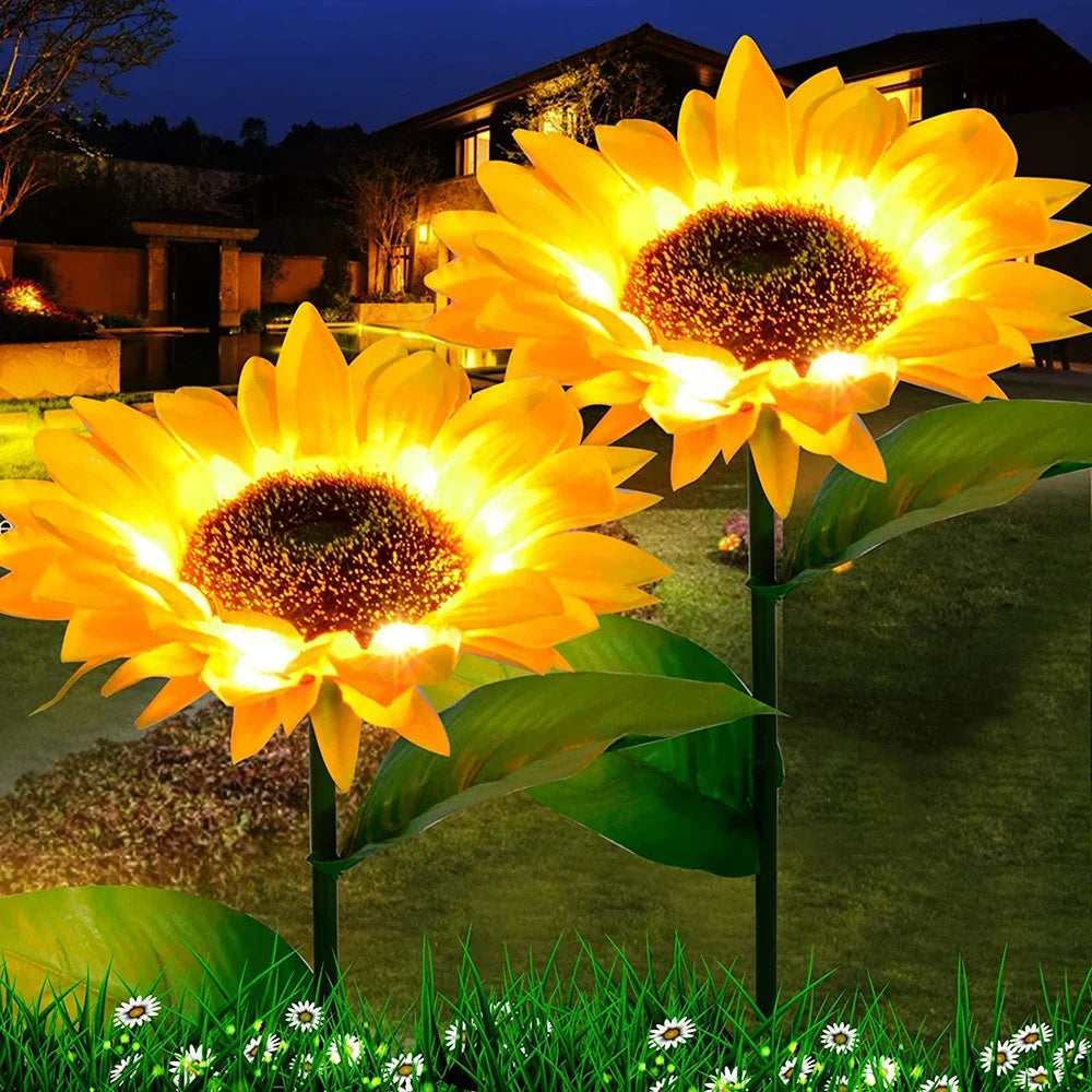 Simulated Outdoor Solar Girasole Intelligente Luci da Giardino
