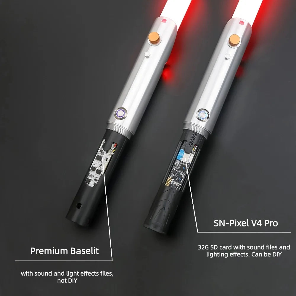 Sable de luz RGB con píxeles inspirado en Anakin, con movimiento suave y placa Proffie