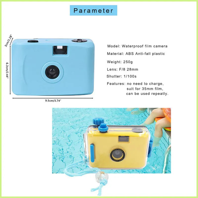 Cámara reutilizable de película de 35 mm SUC-4 con funda protectora