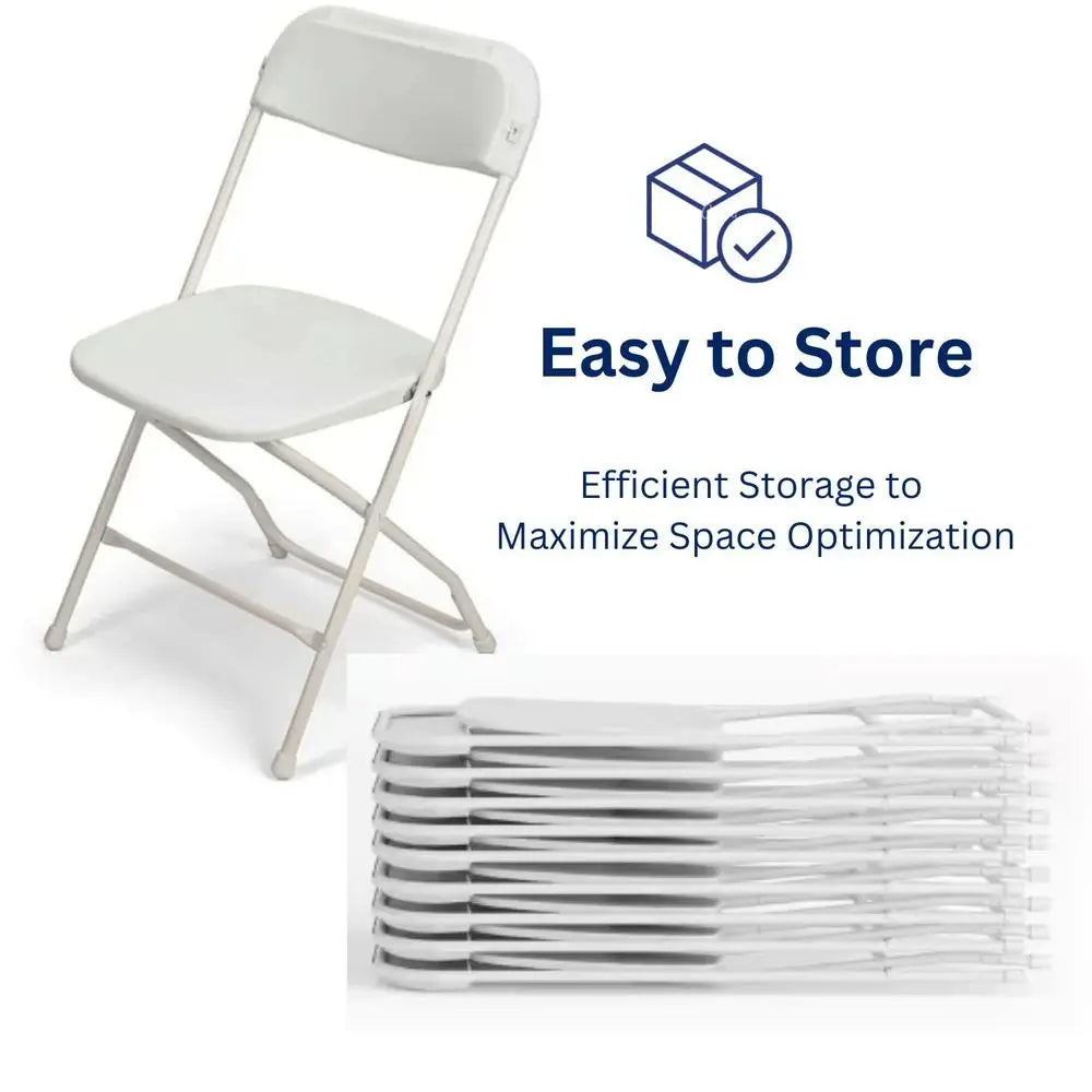 10 Pack Heavy Duty Folding Chairs 650 lb Capacity for Events