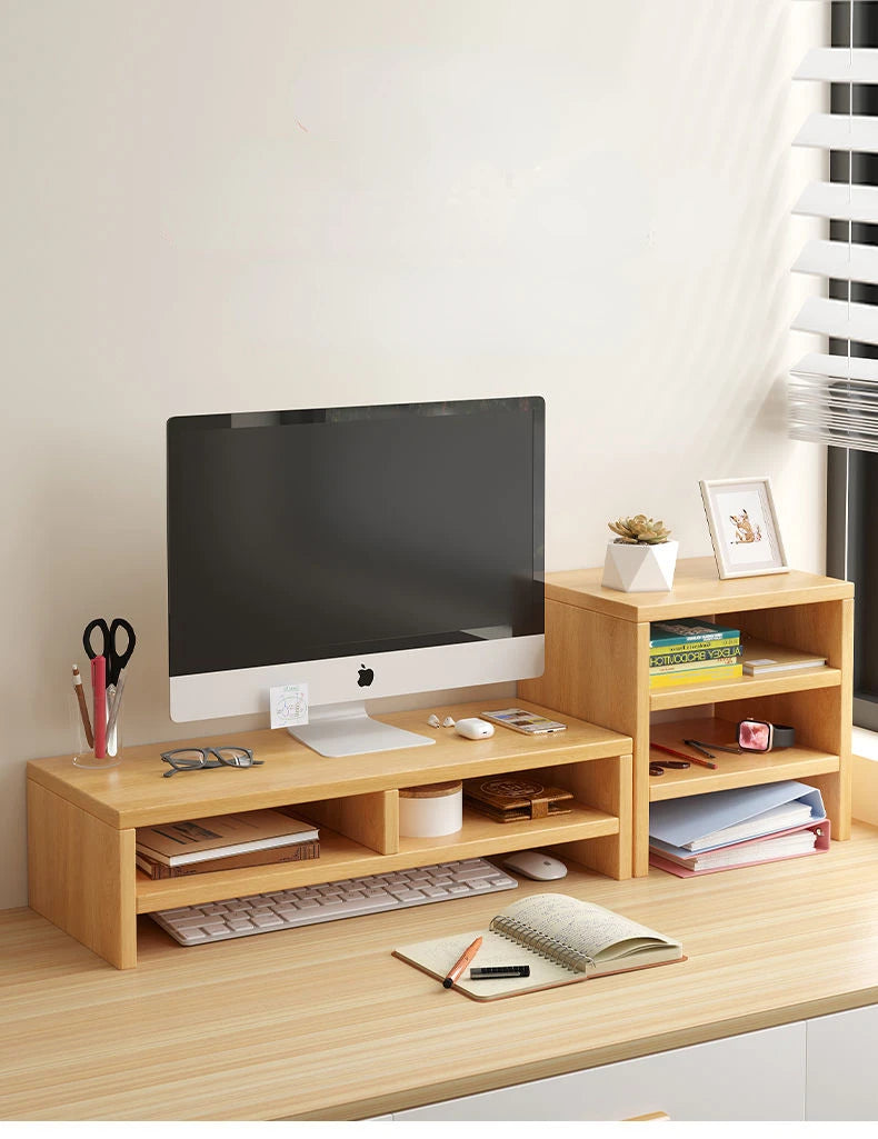 Monitor Riser Stand with Storage – Desk Organizer for Laptop and Screen