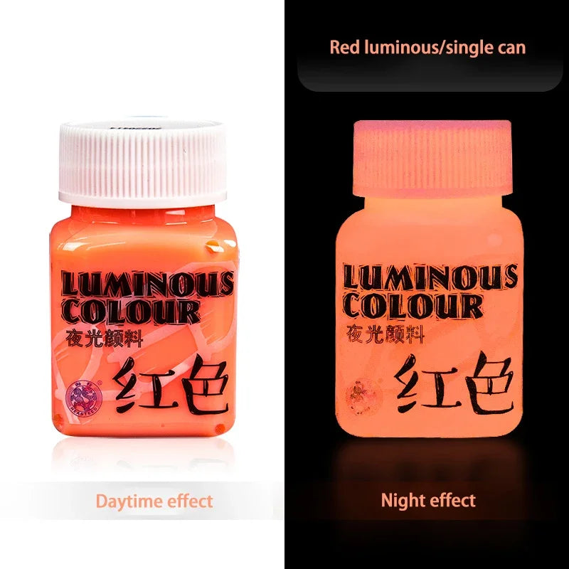 58ML fluorescerende akrylpigment – lyser i mørke