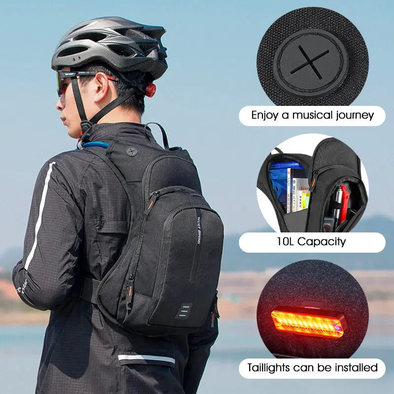 WEST BIKING Hidratacijski ruksak za biciklizam — 10 L
